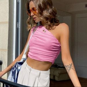 Pink crop top